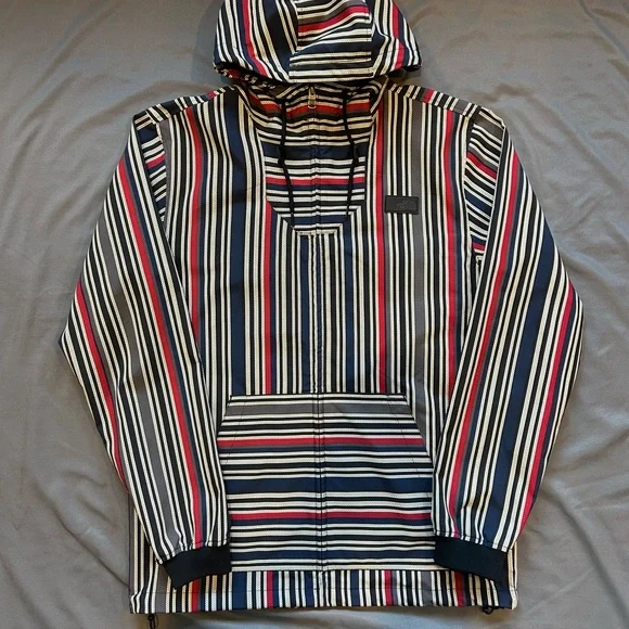 The North Face Striped Hoodie Light Weight Jacket (LIKE NEW)
